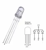 5mm RGB Led Ortak Anot 4 Pin 3