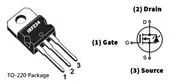 IRFZ34 N Kanal MOSFET 60V 30A TO-220 2